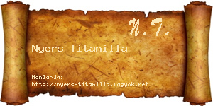 Nyers Titanilla névjegykártya